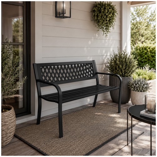 Gartenbank metall schwarz - gartenbank,
