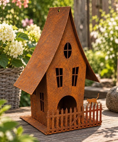 Edelrost haus gartendeko aus - edelrost,