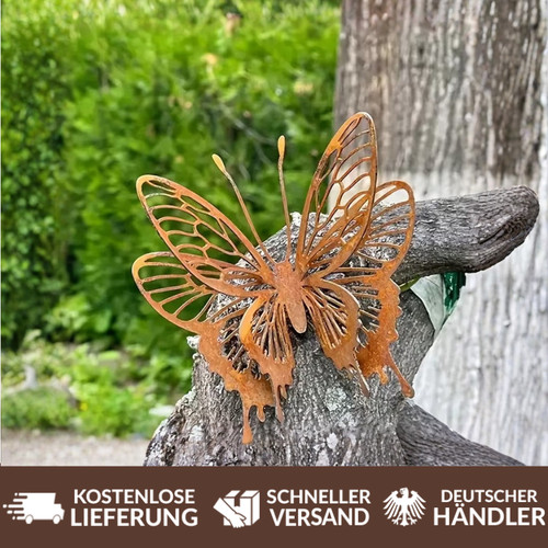 Rostiger schmetterling deko - rostiger,