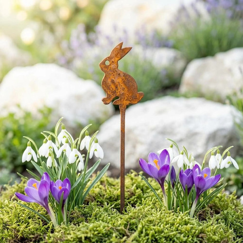 Edelrost hase figur klein - figur, 11