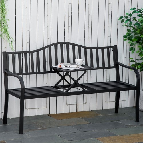 Outsunny gartenbank mit - gartenbank,