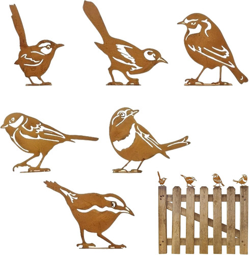 5er set rostige - set, vögel