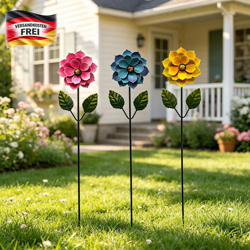 Metall gartenstecker blumen - metall,