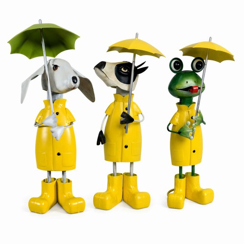 Gartenfigur metall regenschirm - gartenfigur,