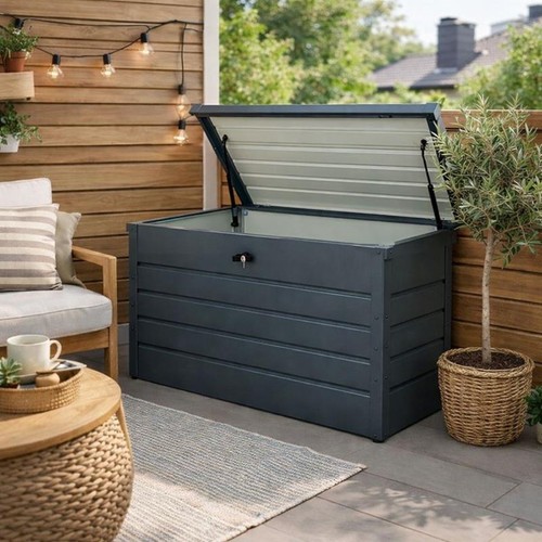 Auflagenbox metall gartentruhe - auflagenbox,