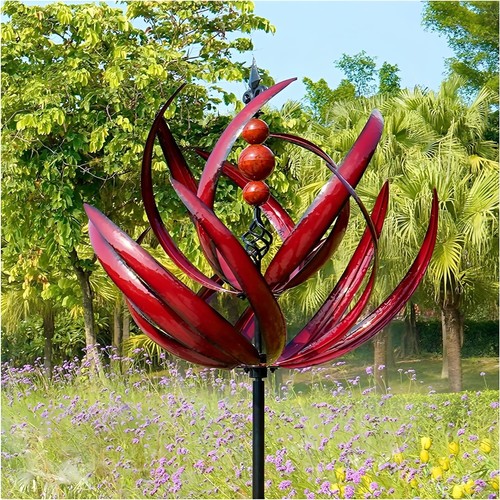 Windrad garten metall - metall, lotus