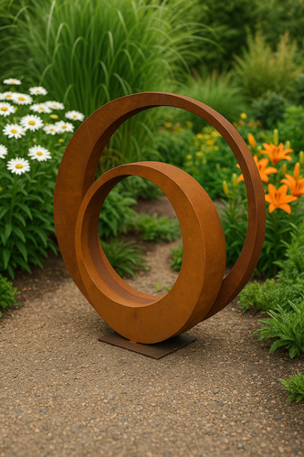 2st edelrost gartenskulptur - 2st.,