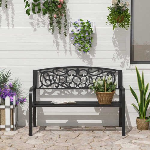 Outsunny gartenbank sitzer - outsunny, 2-sitzer